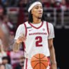 Razorbacks guard Boogie Fland during game with North Carolina A&T