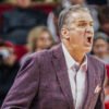 Razorbacks coach John Calipari on the sidelines against Ole Miss