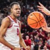 Razorbacks forward Jonas Aidoo against Florida