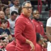 Razorbacks assistant coach Chuck Martin against Lipscomb