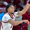 Razorbacks forward DJ Wagner against Lipscomb