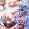 Longhorns wide receiver Matthew Golden in a game against Arkansas