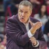 Arkansas Razorbacks coach John Calipari against the Missouri Tigers