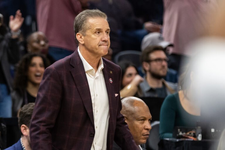 Razorbacks coach John Calipari during a Sweet 16 NCAA Regional game against Texas Tech